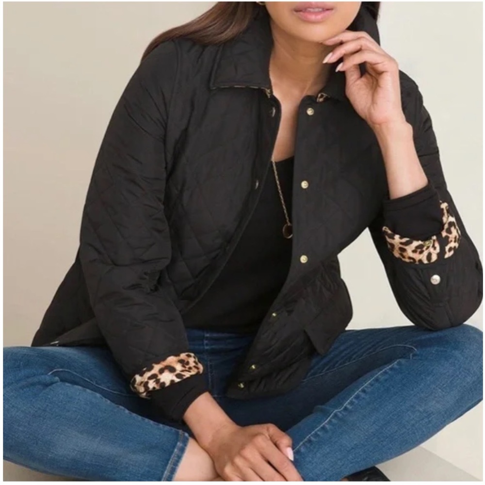Chico’s Black‎ Women's Light Quilted Jacket Size S